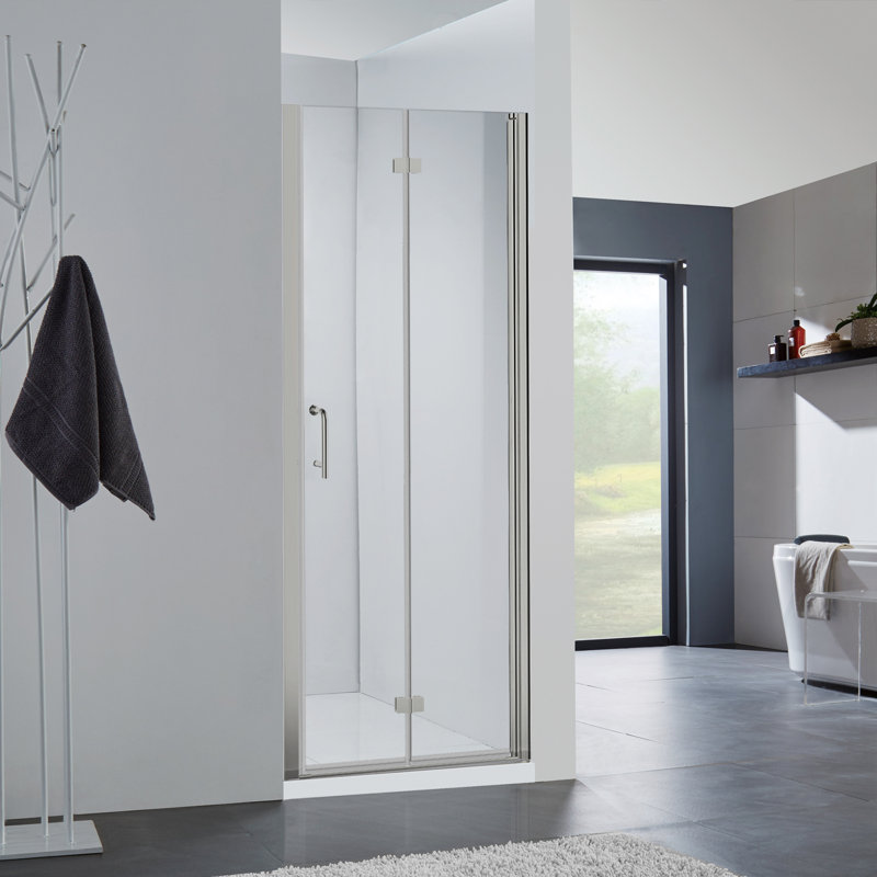 Porte de douche pliante 72 "H 72", Noir, L 36 po