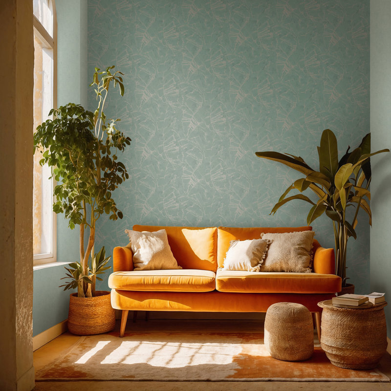 Galerie Terra Abstract Eco Clay Wallpaper, Green