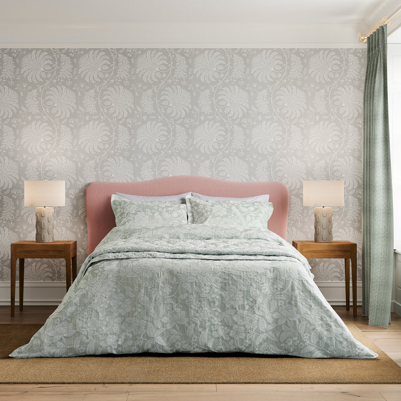 Pyramus Cotton Duvet Cover Set, Blue, Super King Duvet Cover Set
