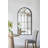 34X65.5" Arched Full-Length Mirror With Black And Gold Windowpane Design-1414214214