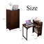 Bureau d'ordinateur pliable en bambou avec armoire de rangement cachée et prises de courant-775576768