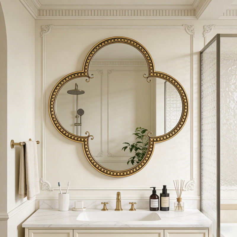 Contemporary Quatrefoil Mirror