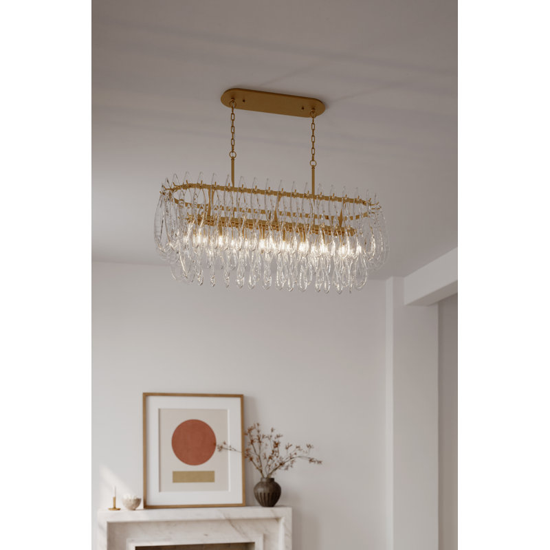 Glassara 48" 8-Light Linear Chandelier