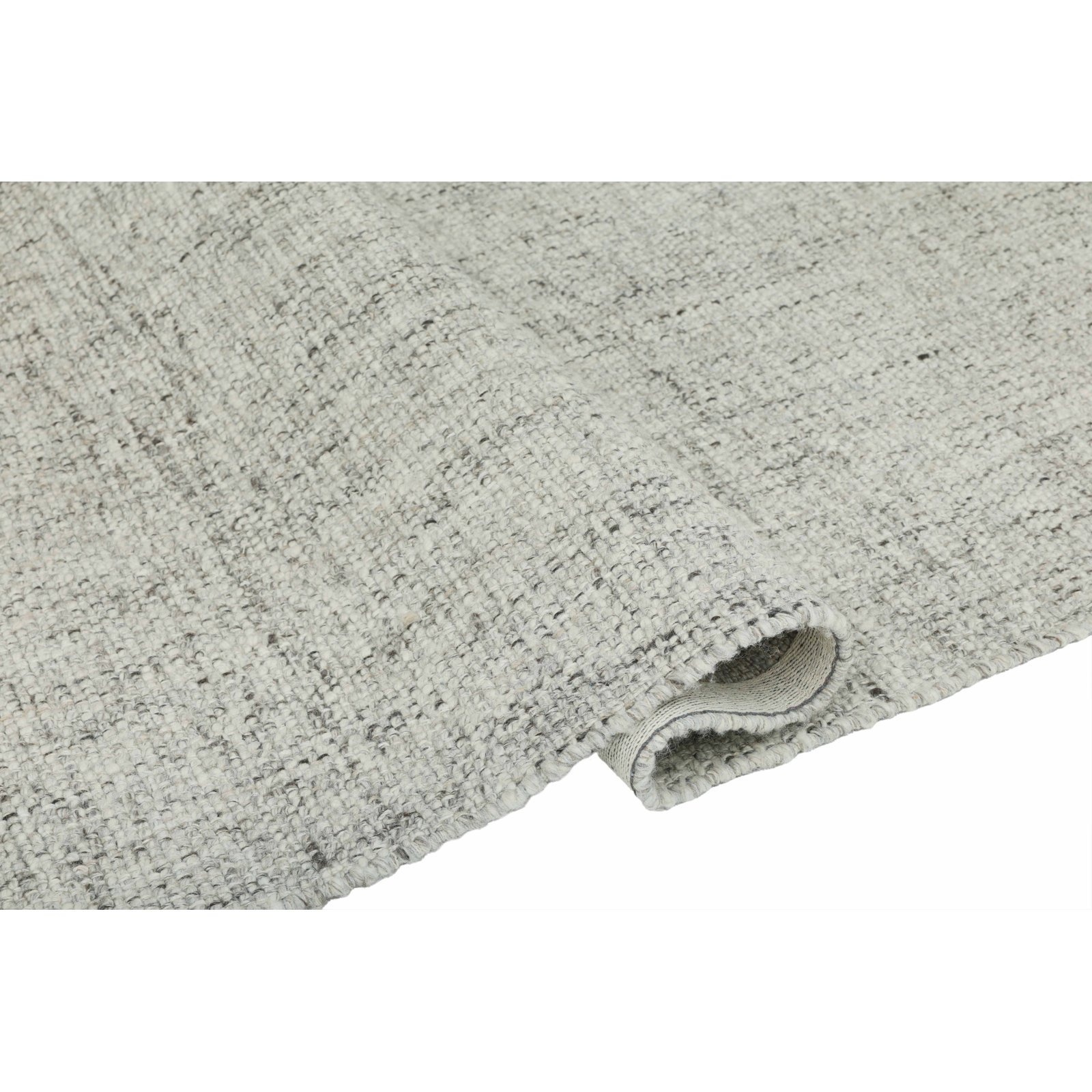 Flatweave Abstract Wool Rug, Rectangle 2' x 3', Gray