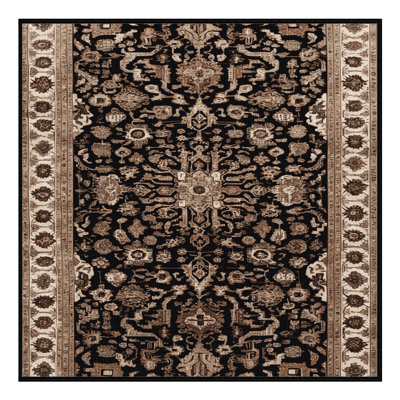 Tapis brun turc lavable à la machine