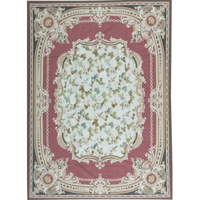 Hand-Knotted High-Quality Blue and Red Area Rug