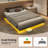 Floating Bed Frame with LED Lights, Metal Bed Frame, No Springs, Easy to Assemble-904295760