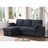 91"W Chenille Fabric Reversible Sleeper Sectional With Storage Chaise, Drop-Down Table, Cup Holders And Charging Ports-2061162184