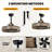 Poling Ceiling Fan with Light Kit