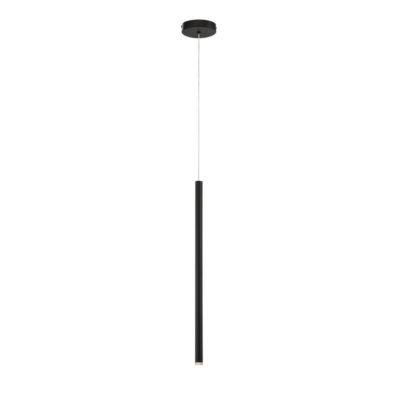 Navada 1 - Light LED Single Pendant, Nickel, Medium ( 24" H x 1" W x 1" D )