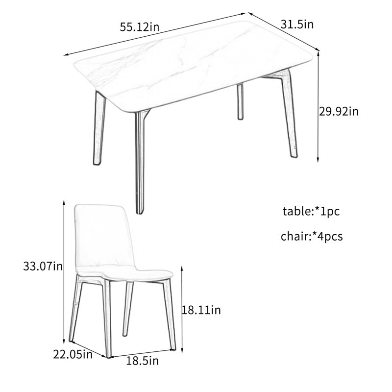 Sintered Stone Dining Table Sets., 5
