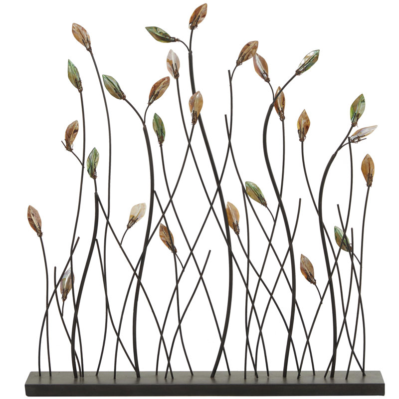 Sculpture en feuille noire Airyonna, H 26,5 po x l 24 po x P 3,2 po