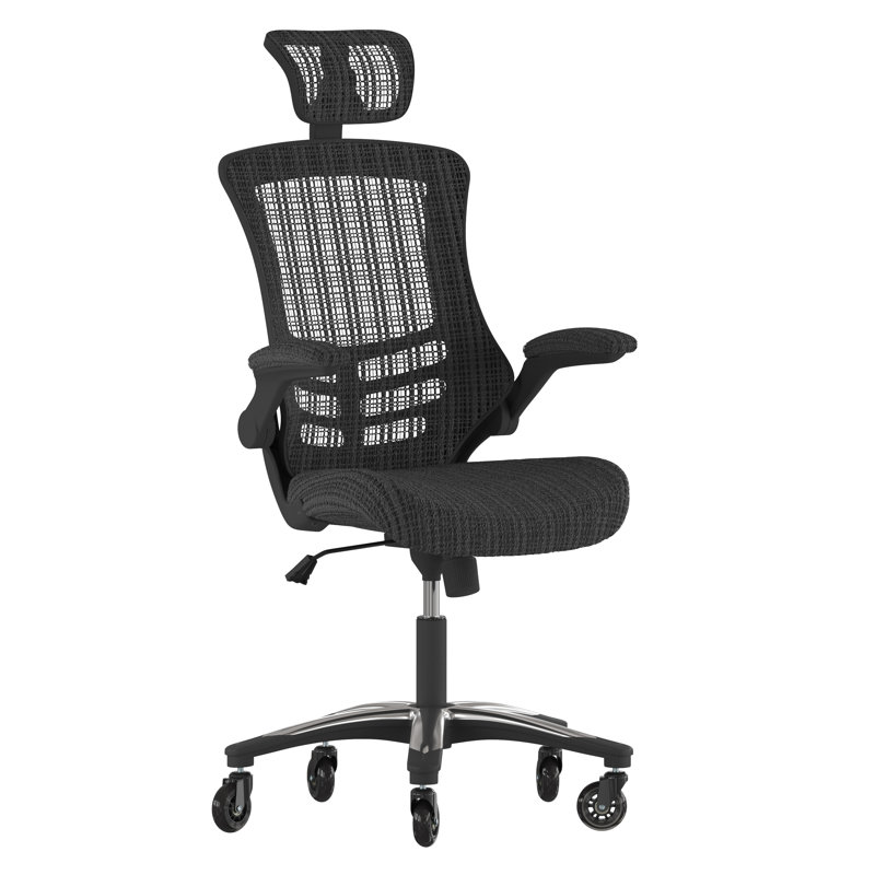 Regent Park Ergonomic Swivel Task Chair with Roller Wheels & Flip Up Arms