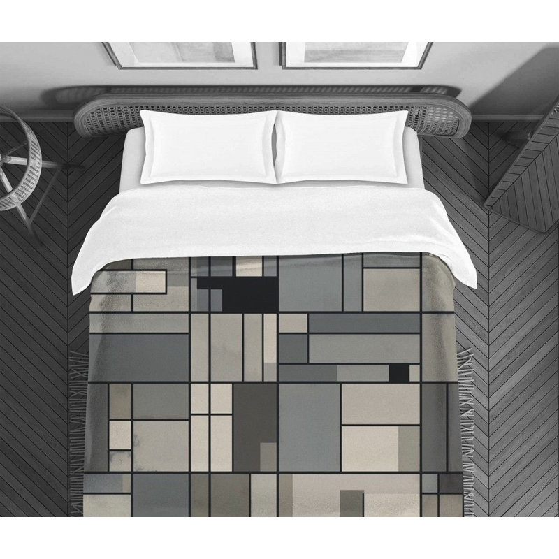 Mondrian Geometric Shapes Comforter