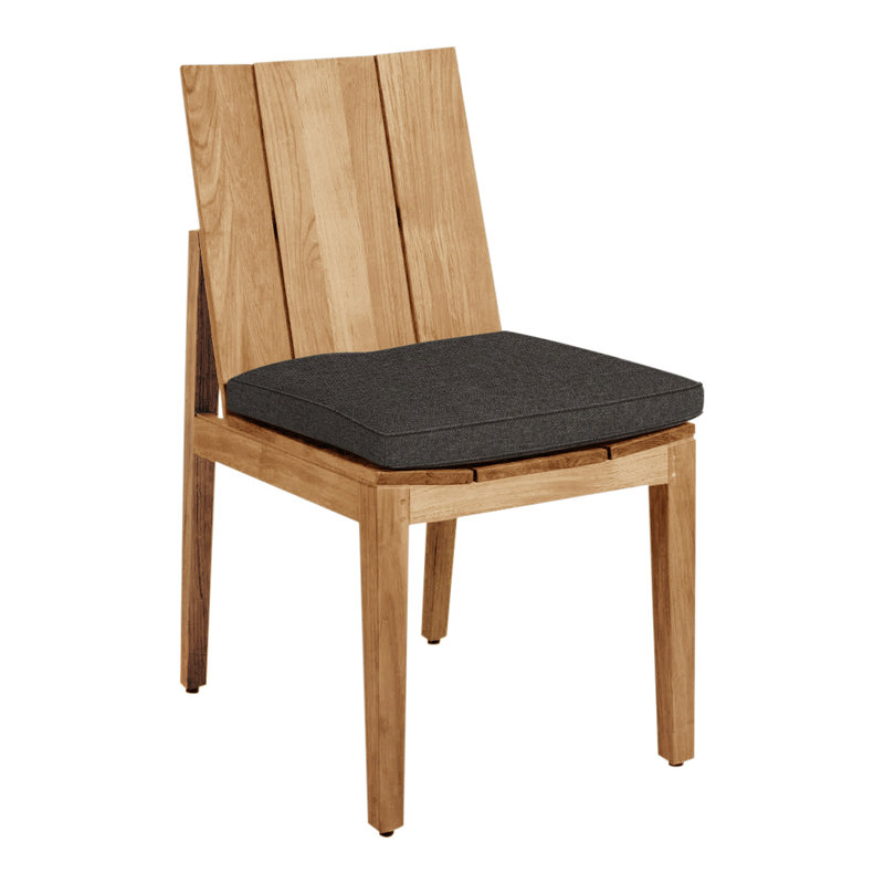 Chaise d'appoint en teck Ashland - teck naturel, Trépointe, Fossile de Vérone, Teck naturel