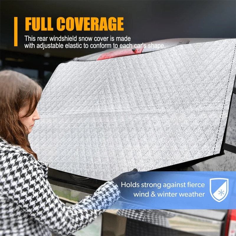 Car Rear Windshield Snow Cover, Winter Forst Ice Sun Dust Protector For  Back Window, Rear Windshield Snow Cover, Back Window Frost Cover Offers Complete Protection From Snow, Ice And Other Winter Debris