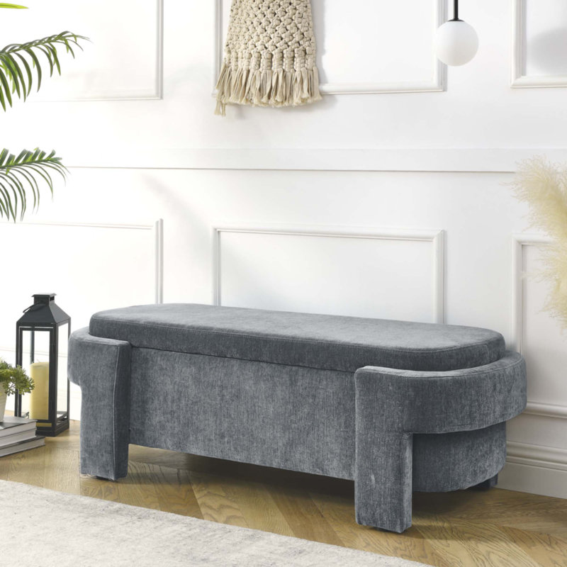 Banc rembourré en chenille