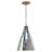 11"W Machara 1-Light Mercury Glass Cone Pendant