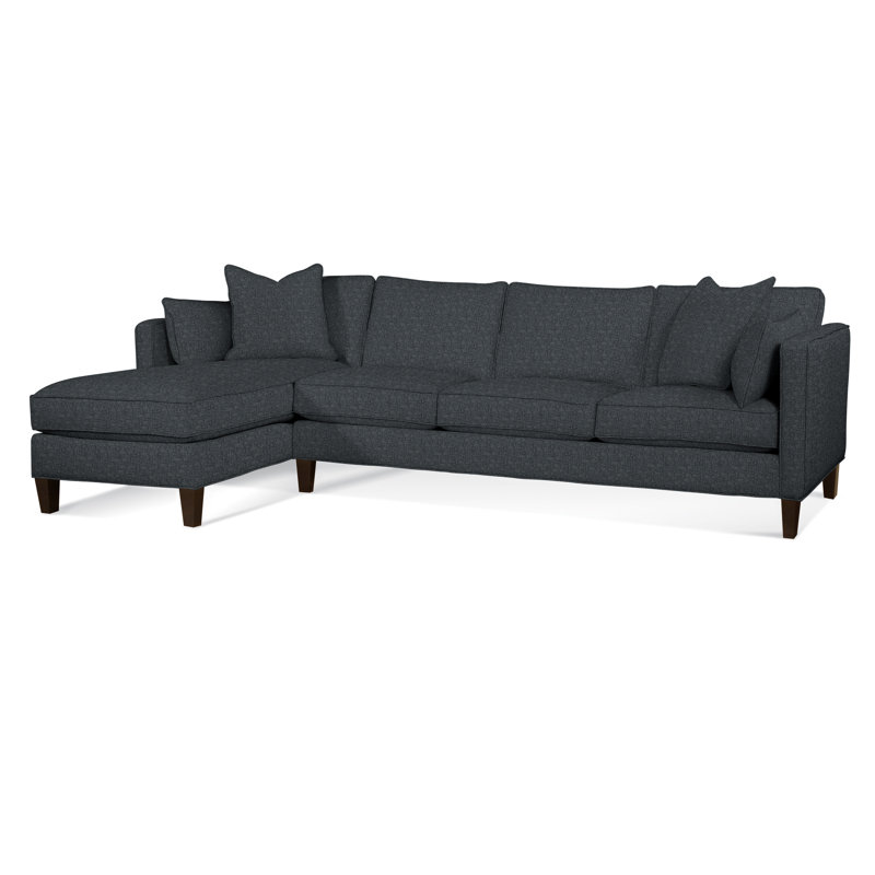 Lenox Chaise Sectional, Brown Geometric, 0456-33, Left Hand Facing, Java