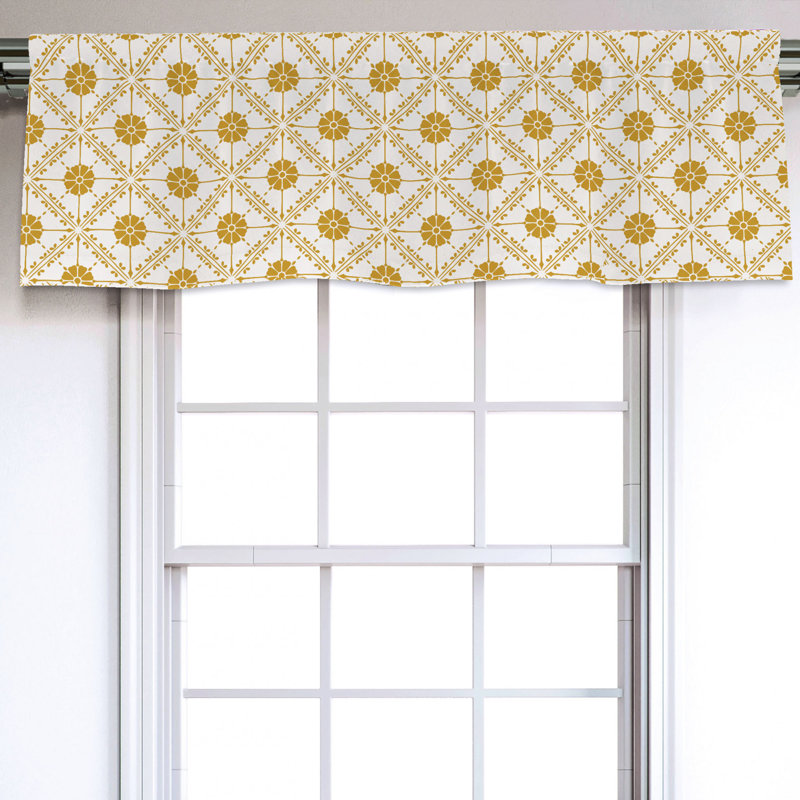 Sateen Ikat Ruffled Window Valance