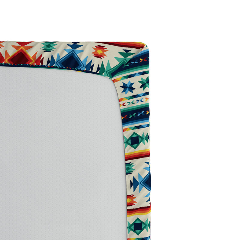 Microfiber Geometric Fitted Sheet, Full Fitted Sheet