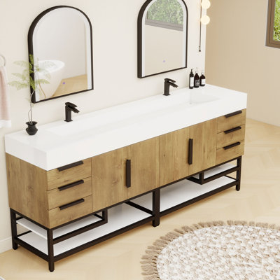 Jessica 83.5'' Double Bathroom Vanity Base Only