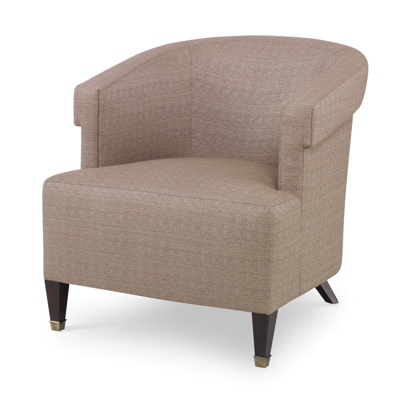 Madame Barrel Chair, Filigree Ivory, American Walnut