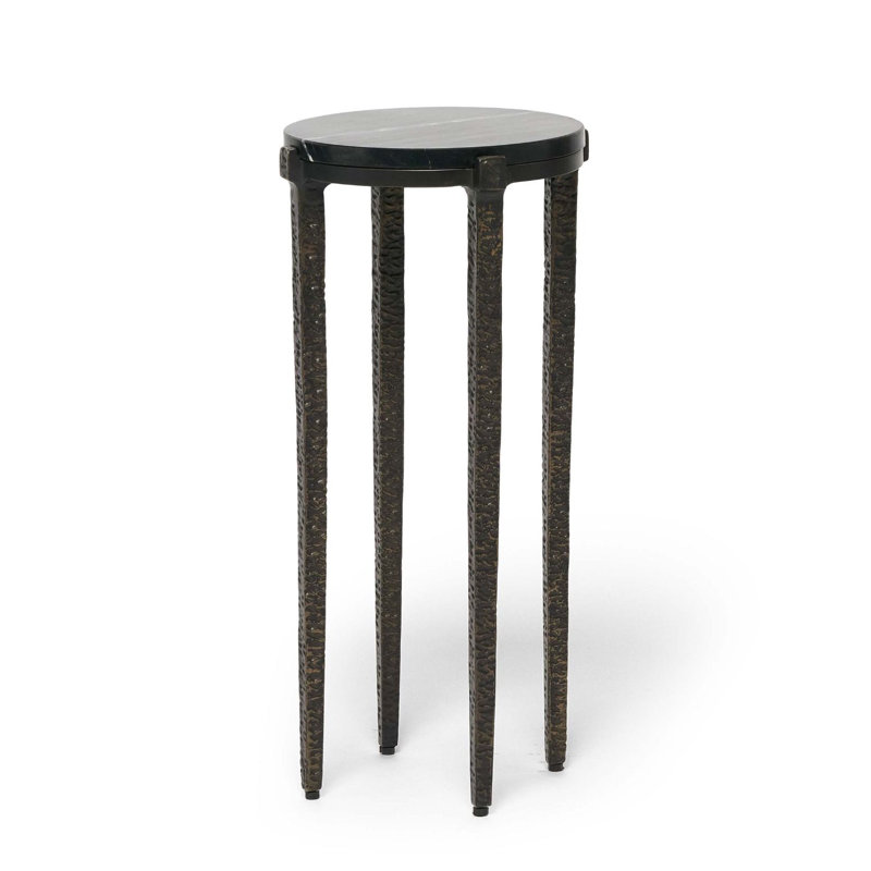 Como Marble End Table, Dusk, 22" H x 10" W x 10" D