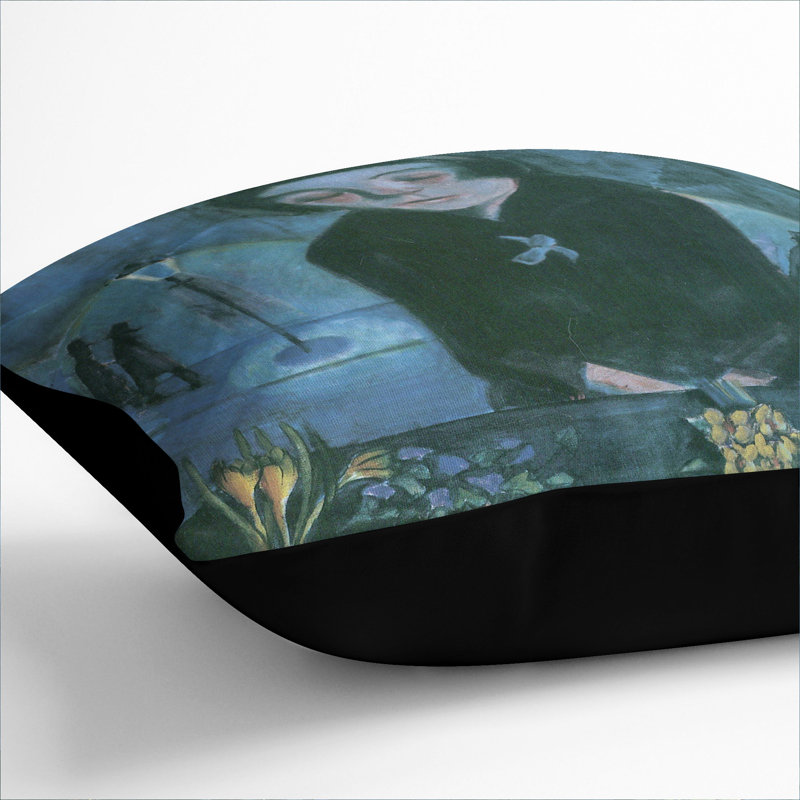 Tired Flower Girl Scatter Cushion with Filling, 55cm H x 55cm W x 20cm D, Black