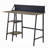 Rustic Oak And Black 2-Shelf Writing Desk With H-Shaped Base