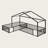 Double Twin L-Shaped Montessori House Bed Frame with Fence, Metal Corner Floor Bed for 2 Kids, Toddler-Friendly Design, No Slats-162611708