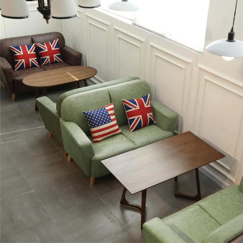 Banc rembourré en similicuir Western