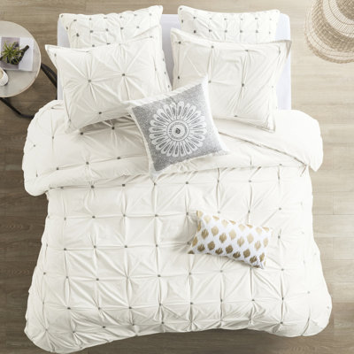 3 pièces édredon en coton - broderie élastique blanc différentes tailles de literie singulier