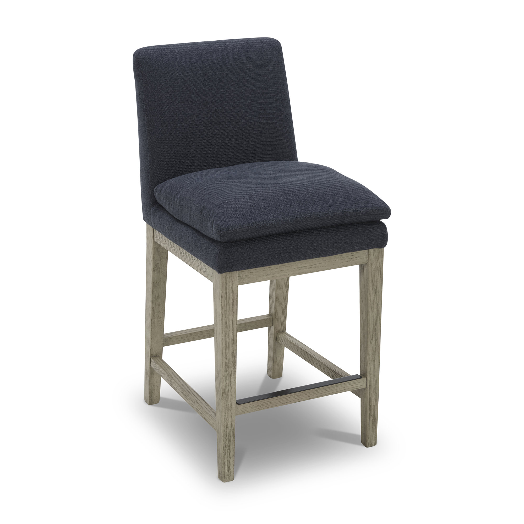 Bethea Upholstered Counter Stool, Storm, Graywash