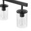 Trixie 3-Light Matte Black Track Lighting with Seeded Glass Shades and Pivoting Track Heads