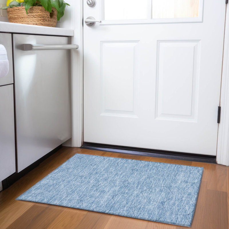 Premium Machine Washable Frome AMF987 Geometric Rug, Rectangle 1'8" x 2'6"