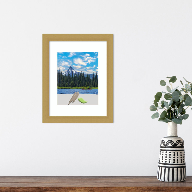 Grace Brushed Gold Narrow Picture Frame, Photo Frame, Art Frame