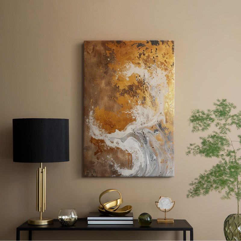 Série ABSTRACT CD XXXV - Toile tendue avec châssis de qualité supérieure - Prêt à être accroché, H 27 po x l 18 po