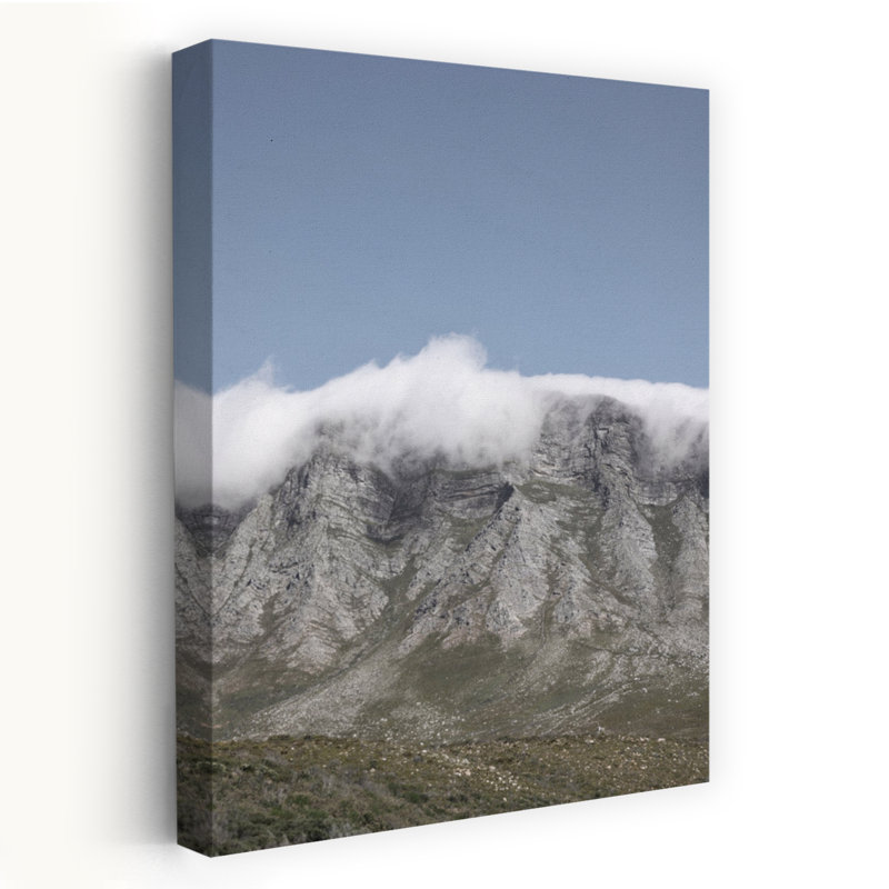 Art contemporain paysage de montagne moderne minimaliste et tranquille, H 48 po x l 32 po