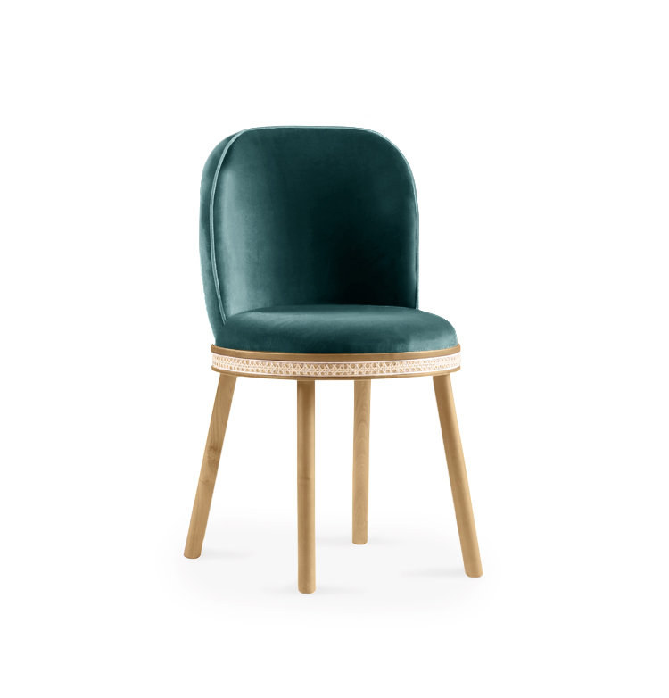 Alma Upholstered Dining Chair, Duck