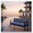 73 All-Weather Aluminum 3-Seat Patio Sofa with Blue Cushions-524604628-524604630