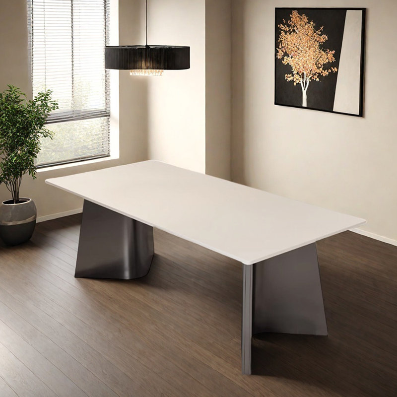 Table rectangulaire Pure White Rock, H 29,52 po x L 70,86 po x l 35,43 po