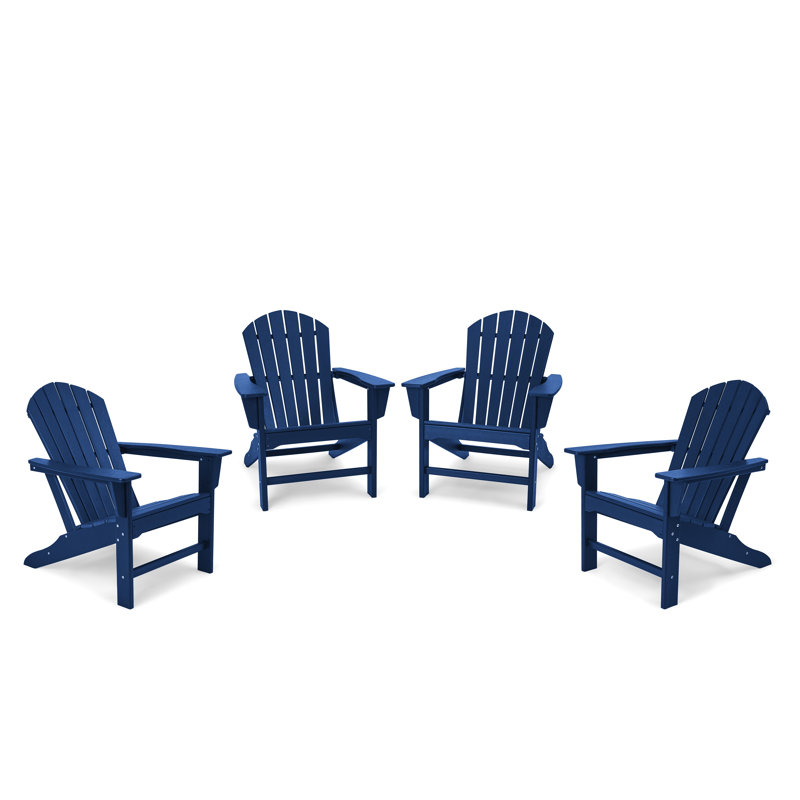 Chaise Adirondack en plastique Chappl, Bleu marine