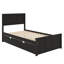 Lit plateforme simple avec structure gigogne simple sous le lit-2046712788