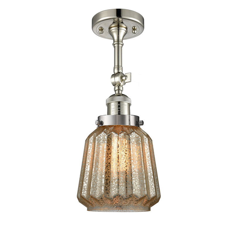 Vinson Armed Sconce, Polished Nickel, Mercury