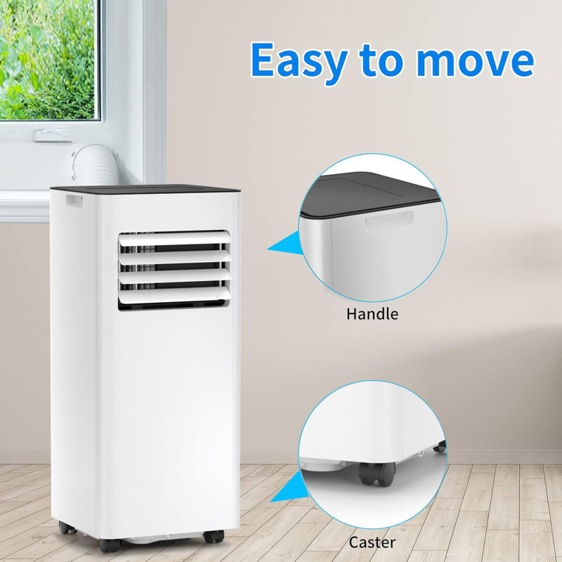 Climatiseur portatif Electactic 10000BTU, multifonction 3-en-1, télécommande avec mode minuterie 24 heures, système d'auto-évaporation, b