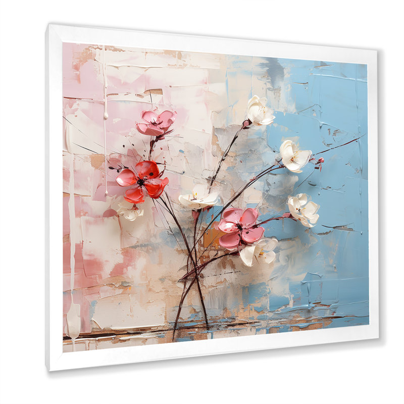 Cherry Blossom Spring S Whisper - Tree Cherry Blossom Wall Art, White, 16" H x 16" W