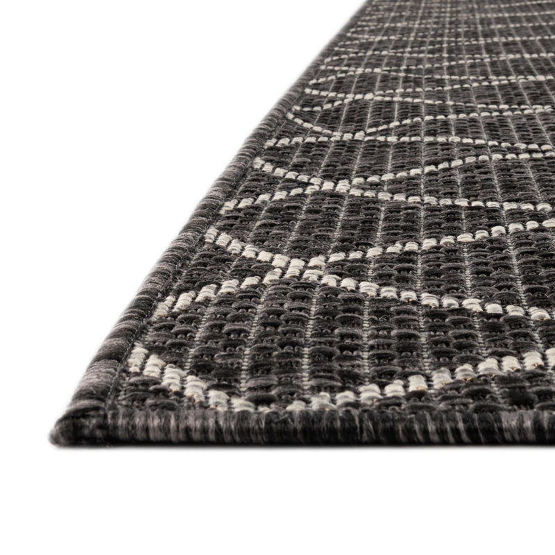 Tapis d'extérieur Charcoal_Unique Loom, Tapis de couloir 2 pi x 6 pi