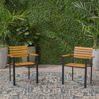 Chaise 2 pièces en bois et métal