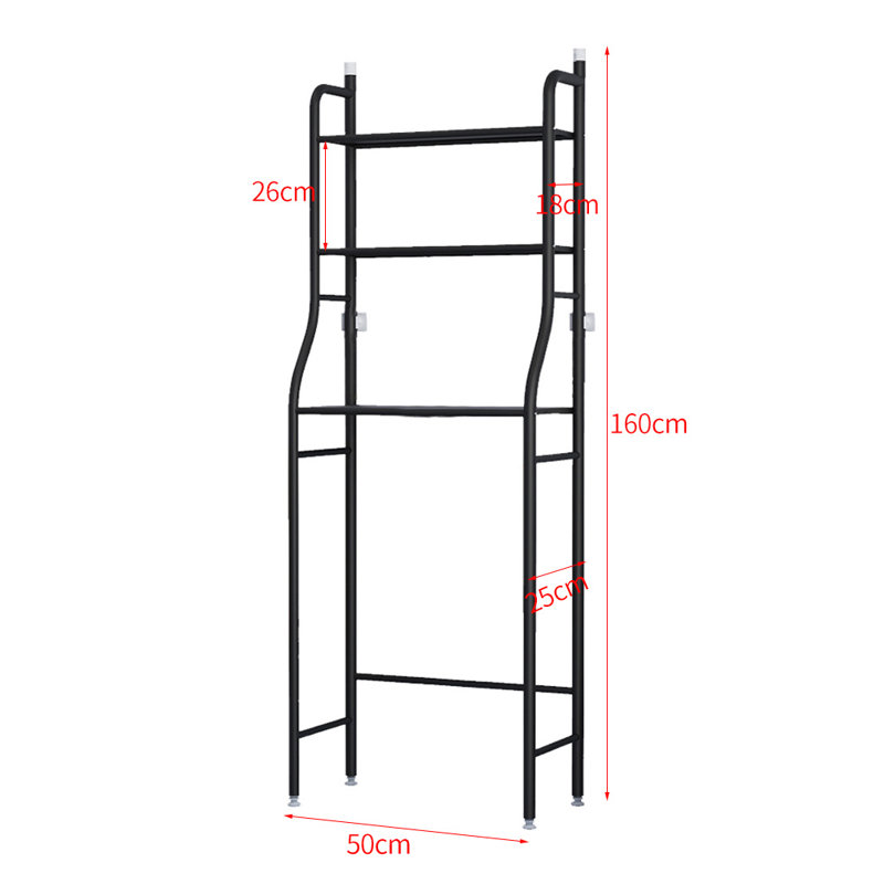 Glendale Free-Standing Over the Toilet, Black